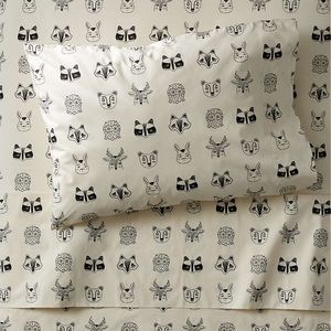 Organic Roxy Marj Woodland Animal Kids Twin Sheet Set